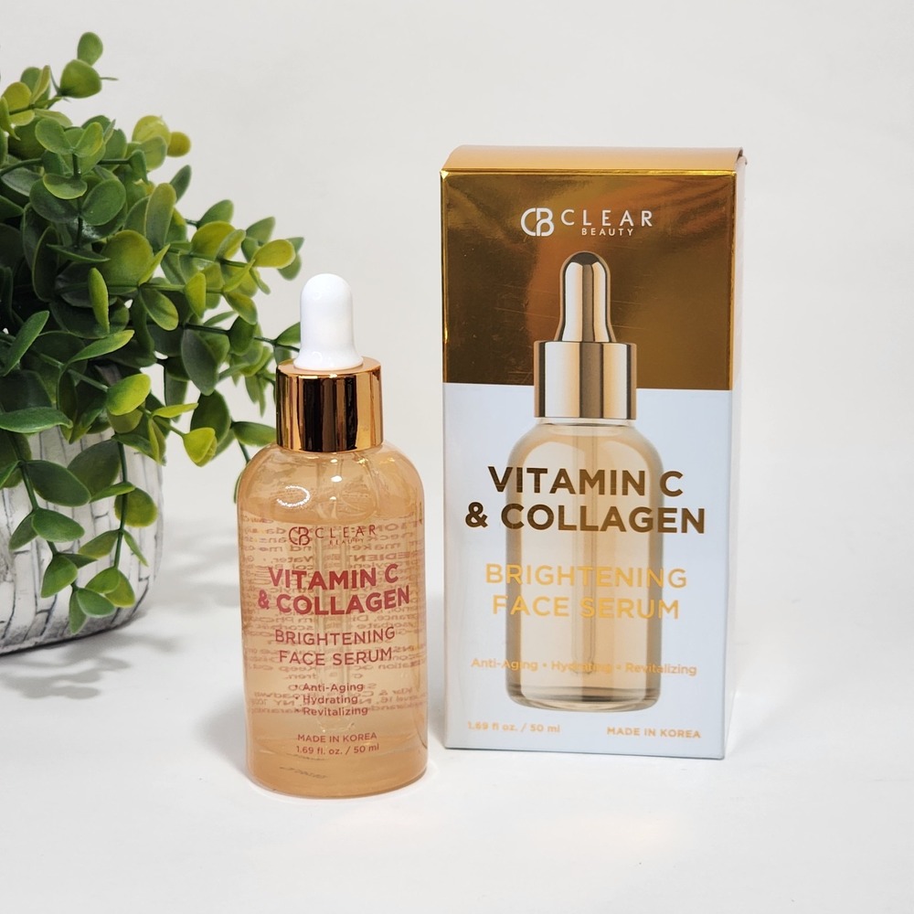 Clear Beauty Vitamin C & Collagen Brightening Face Serum 1.69 fl oz CB Beauty